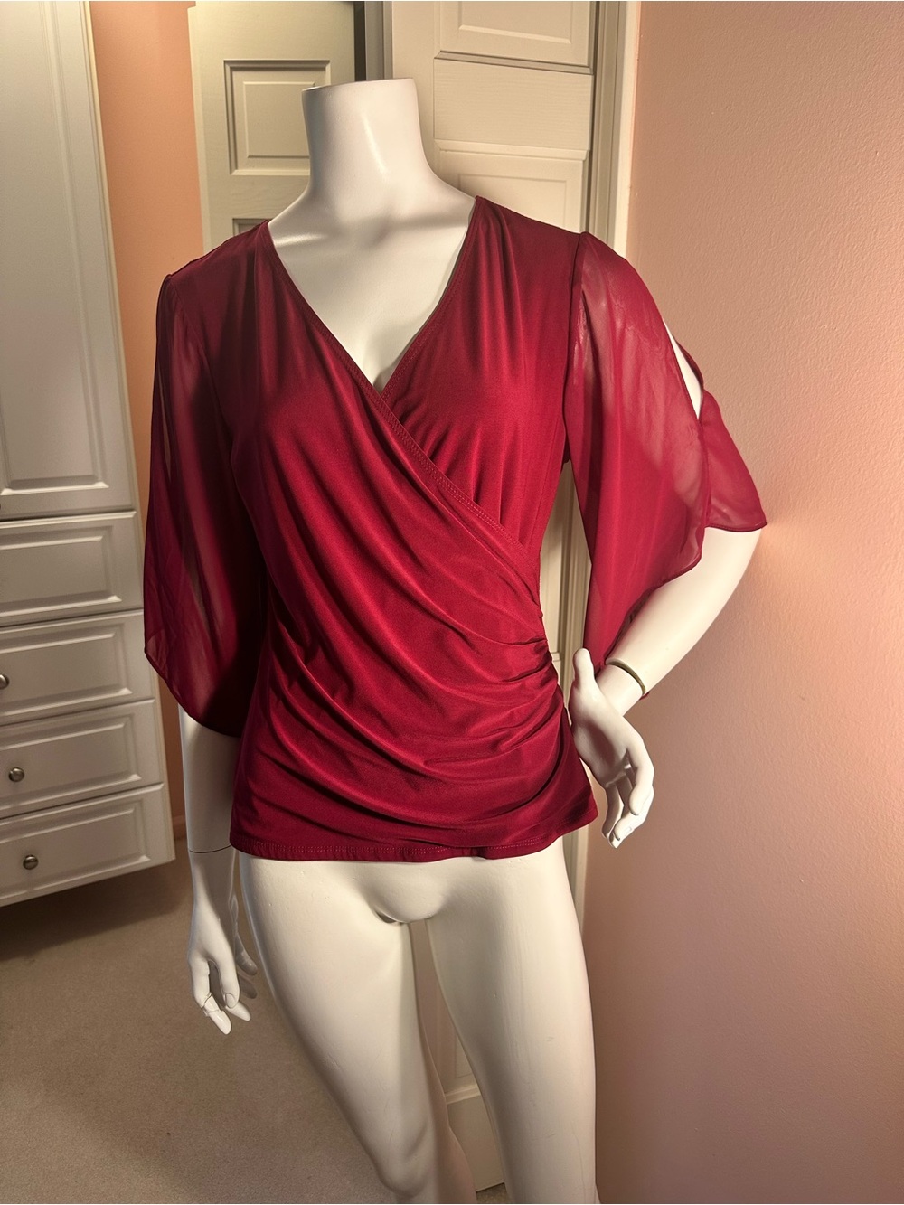 Coco Bianco Crimson Wrap-Front Blouse